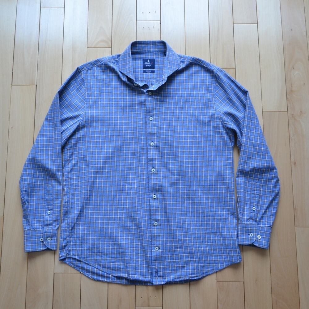 Johnny-O Top Shelf Button Down Shirt Blue Plaid Size Medium